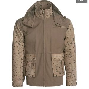 NWOT genuine leather Storm System brown jacket coat Rain & Wind Protection Large